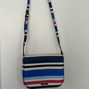 Kate Spade New York Laurel Way Large Carsen Printed Stripes Crossbody Bag